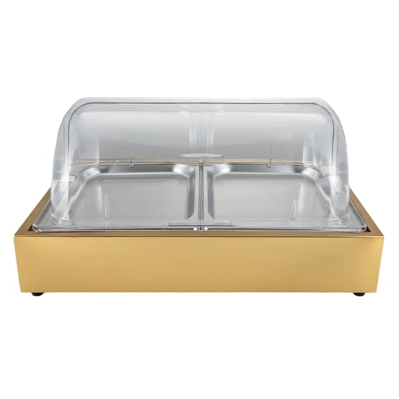 Wildnix Ice Food Serving Display Tray with 2 Food Pans, Ice Box, and PC Cover, Keeps Food Fresh with No Electricity Required
