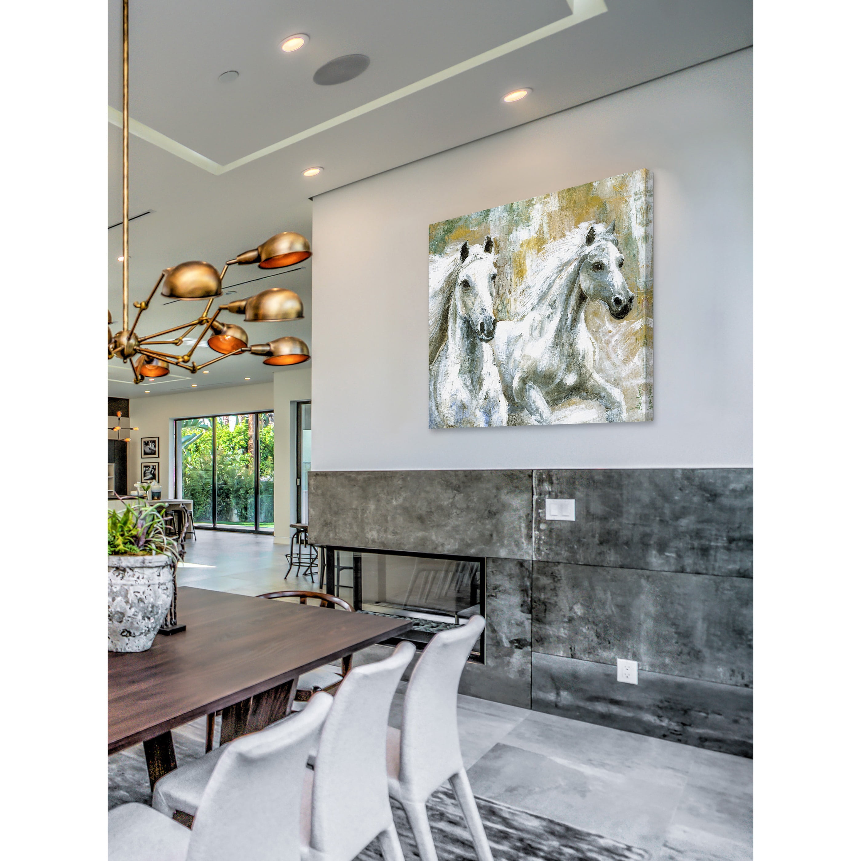 "Wild Horses" Painting Print on Wrapped Canvas