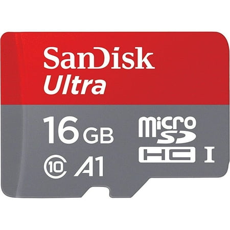 Sandisk Ultra 16GB Micro SDHC UHS-I Card with Adapter - 98MB/s U1 A1