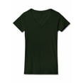 thumbnail image 3 of Ma Croix Women's Casual Fit Deep V-Neck Collar Short Sleeve Cute Spring Summer T Shirt, 3 of 7