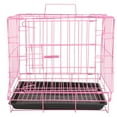 thumbnail image 1 of Jaula plegable con inodoro para perros pequeños y medianos, tipo Teddy Poodle, para gatos y conejos (rosa), 1 of 7