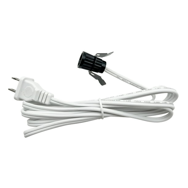 National Artcraft® 6' White Replacement Lamp Cord with ClipIn