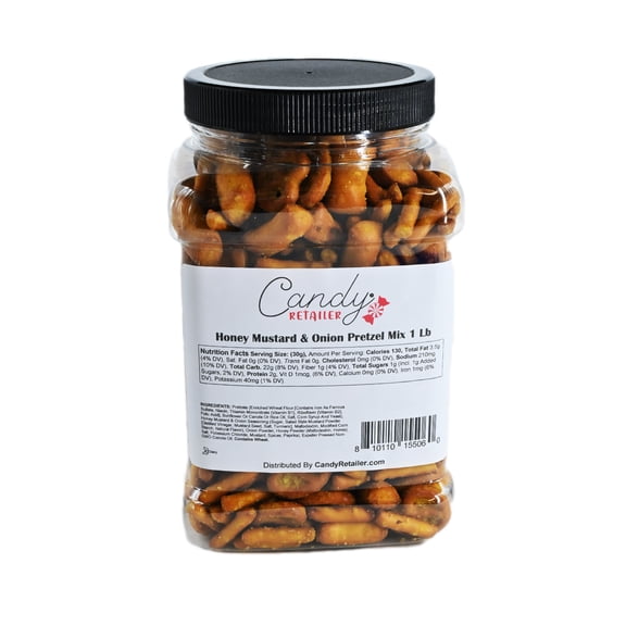Candy Retailer Honey Mustard and Onion Pretzel Mix 1 Lb