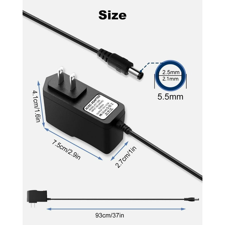 12V 0.5A Power Supply 6W 12V 500mA Power Adapter 100V-240V 50-60Hz AC to 12  Volt 0.5A DC Power Supply Converter 