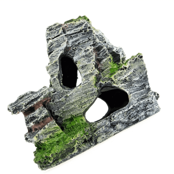 Vivid Resin Aquarium Rock Cave Fish Tank Decor, Non-Toxic, Mountain Hiding Shelter