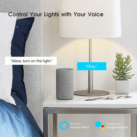 TECKIN Smart Light Bulbs,E26 13Watts RGBCW Multicolor Smart Wifi LED Bulbs, Compatible with Google Home,4PCS.