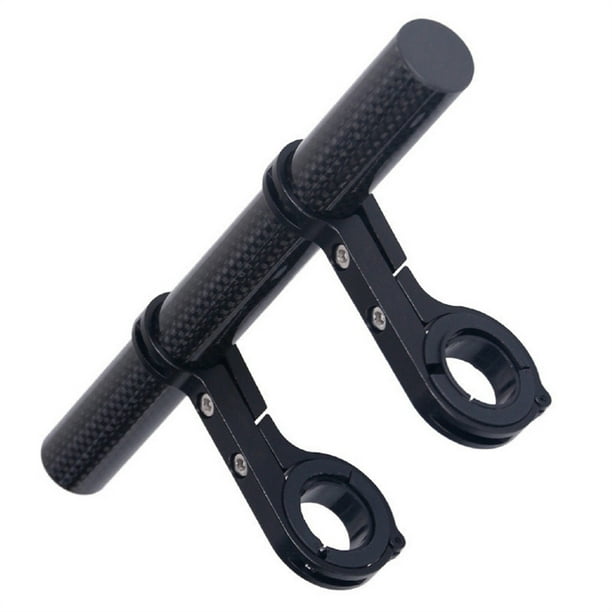 Naiovety Extensor de manillar de bicicleta con abrazaderas dobles soporte de extensión estante de montaje Universal al aire libre ciclismo de Ciclismo Negro Fibra de carbon Naiovety OD020549-02B