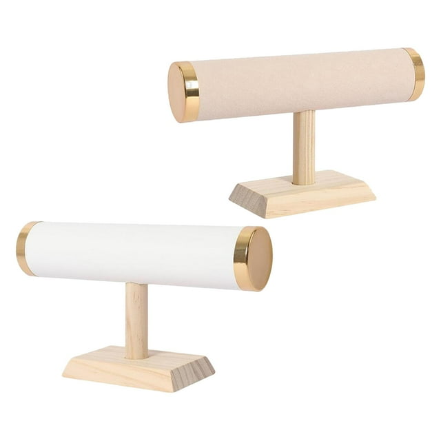 Organizador De Soporte De Exhibición De Pulsera De Joyería Para Collar Colgante Blanco Beige blanco Yuyangstore expositor de joyas