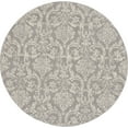 thumbnail image 3 of Nourison Jubilant Distressed Damask Grey 8' x round Area Rug, (8' Round), 3 of 9