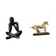 thumbnail image 1 of Escultura moderna y abstracta de figura de caballo, figura decorativa coleccionable, adorno para sala de estar, escritorio, estantería, decoración del, 1 of 8