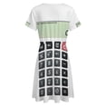 thumbnail image 5 of Calculator Dress Summer Street Style Dresses Female Short Sleeve Printed Sundress, 5 of 7