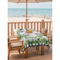 thumbnail image 2 of Outdoor Tablecloth with Umbrella Hole for Patio/Picnic/Party/Camping, Spring Eucalyptus Leaves Waterproof Table Cloth Rectangle Table Cover Washable, Farmhouse Botanical Gray Wood (52"x 70"), 2 of 8