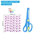 thumbnail image 2 of Uxcell 3inch Origami Paper Set, 70Pcs Luminous Square Paper, Four-Leaf Style, 2 of 6