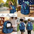thumbnail image 2 of Kuiaobaty Wolf Galaxy Print Backpack and Lunch Bag Set for Teens Large Capacity Backpack Pencil and Bottle Sleeve with Strap Roomy Casual School Bag with Lunch Box for School, 2 of 7