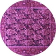 thumbnail image 1 of Ahgly Company Indoor Round Persian Purple Traditional Area Rugs, 5' Round, 1 of 4