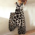 thumbnail image 3 of Fesfesfes Jumpsuit for Women Leopard Print Romper Long Playsuit Strap Button Loose Overalls Jumpsuit, 3 of 6