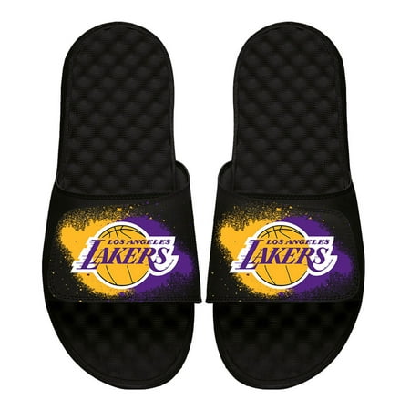 

Men s ISlide Black Los Angeles Lakers Spray Paint Slide Sandals