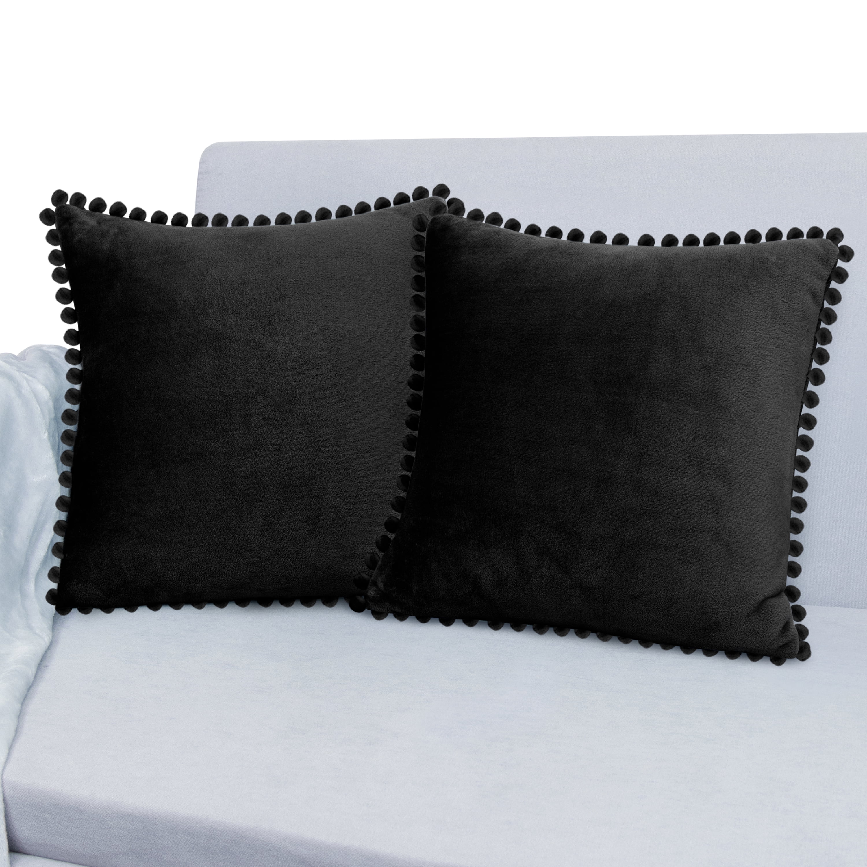 Evil Eye Black Eyelash White Polyester Cushion Cover 45cm Decorative Pillowcase 