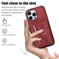 thumbnail image 2 of Pour Iphone 14 Pro Étui de Téléphone à Fermeture Éclair Rfid avec Lanière Courte (Rouge), Iphone 16 Plus, 2 of 7