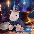 thumbnail image 3 of DolliBu Pink Unicorn Stuffed Animal with Wizard Costume - Cute Fantasy Plush Toy with Magical Dress Up Set Blue Cape and Wizard Hat with Silver Stars - 9 Inches, 3 of 7
