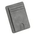 thumbnail image 2 of Leather Wallet Credit Card Holder, Slim Purse Case, RFID Blocking, Minimalist Design, For Men, Daily Use, Business Travel, Genuine Leather, Compact Size, Money Clip Included, Modern Style, Akmoler, 2 of 6