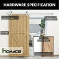 thumbnail image 4 of Homacer Brushed Nickel Sliding Barn Door Hardware Kit, for One/Single Door, 4ft Long Flat Track, Diamond Design Roller, Heavy Duty, for Interior & Exterior Use, 4 of 7