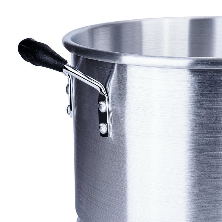 ARC USA Aluminum Tamale Steamer Pot Stock Pot with Steamer Rack & Steamer  Tube Bakelite Handle Silver 32 Quart 