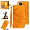 thumbnail image 1 of Feishell Slim Wallet Case for Samsung Galaxy A42 5G,for Men Women,Sunflower Embossed Pattern PU Leather Flip Cover Magnetic Closure Folio Card Slots Kickstand Phone Case with Hand Strap,Yellow, 1 of 11