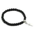 thumbnail image 4 of relayinert Comfortable Cross Pendant Bracelets For Trendy Look Wide Application Lightweight black 5Set, 4 of 6
