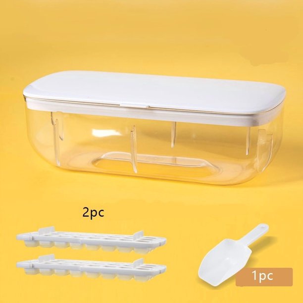 Bandeja de cubitos de hielo de silicona de gran capacidad: molde de hielo flexible for un fácil almacenamiento de hielo y una rápida fabricación de hielo