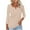 Khaki, variant on RYRJJ Women's 3/4 Length Sleeve Tops Square V Notched Neck Tee Shirts Dressy Casual Summer Tunic Blouses(Black,L)