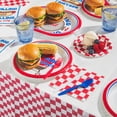 thumbnail image 6 of Way to Celebrate Patriotic Grill Disposable Lunch Paper Plates, Red and White Checkered, 7" 8 Count, 6 of 6