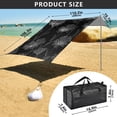 thumbnail image 4 of Portable Beach Tent Sun Shelter With Ground Pegs Water And Wind Resistant Sun Shade Canopy Angle Adjustable White Outline Daisies, 4 of 7