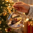 thumbnail image 5 of Christmas Ornament Ball with Mini Scene Hanging Decoration Plastic Ball for Tree Window Mantel Fireplace multicolor, 5 of 6