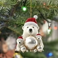 thumbnail image 4 of Christmas Polar Bear Acrylic Pendant Christmas Decoration Pendant Christmas Tree Pendant Car Pendant Holiday Decorations Hangs Home Decor, 4 of 6