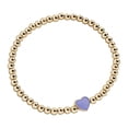 thumbnail image 4 of Geometric Round Beads Golden Peach Heart Dripping Oil Bracelet Bracelet, 4 of 8