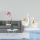 thumbnail image 2 of Estatua De Resina De Flamenco Y Cisne, Escultura De Pájaro, Arte Moderno, Figura De Jardín, Soporte De Metal, Adorno De Mesa, Artesanía, Decoración Para Parejas, Parterre, Estantería De, 2 of 8