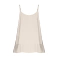 thumbnail image 6 of Stichou Womens Tank Tops Layered Hem Spaghetti Strap Sleeveless Shirts Summer Boho Cami Blouses Tiered Swing Tunic Tee Beige L, 6 of 9