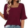 thumbnail image 1 of Blusas de Manga Corta para las Mujeres, Moda Verano Impreso, Blusas de Cuello Redondo, Chaqueta de Manga Corta para las Mujeres, 1 of 8