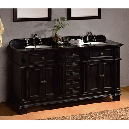 Ove Decors 60 Inch Eliza Double Sink Bathroom Vanity With Granite Top