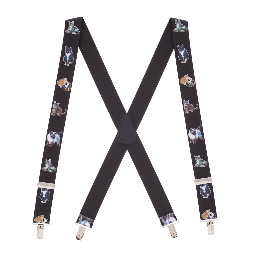 SuspenderStore Suspender Store 54 IN Cat Suspenders Black 054CATS