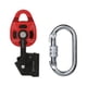 thumbnail image 2 of Bloque de rodillos de cuerda de elevación con rueda giratoria de una sola rueda para ventana de elevación de cable pesado de 25 nudos negro rojo, 2 of 9