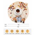 thumbnail image 6 of 13 Inch Round Placemats Set of 6, Gnomes Pumpkin Fall Non Slip Heat Insulation PP Table Mats, Branches Thanksgiving Wooden Maple Leaves Washable Place Mats for Kitchen Dining Party Table Decor, 6 of 7