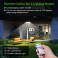 thumbnail image 5 of Yi Lighting, Outdoor Solar Security Light, 138 LEDs 800LM Cordless LED Solar Motion Sensor Flood Light; 3 Adjustable Heads, Weatherproof, 5 of 7