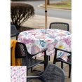 thumbnail image 5 of Outdoor Tablecloth with Umbrella Hole for Patio/Picnic/Party/Camping, Beach Coastal Waterproof Table Cloth Square Cover Washable, Ocean Summer Nautical Shell Starfish Coral (54"x 54"), 5 of 8