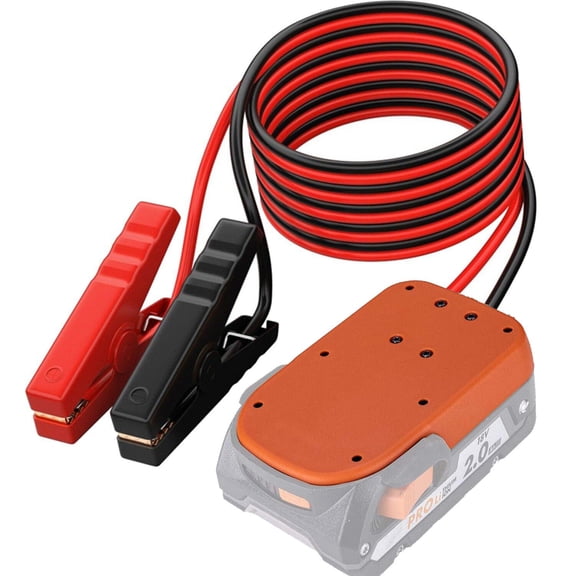 6FT Car Jump Starter Adapter for Ridgid 18V Battery 12AWG Portable Car Charger Jump Starter (Battery not Included)