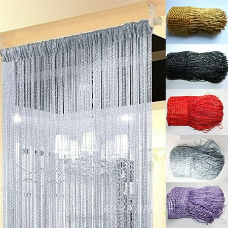 String Door Curtain Beads Window Panel Room Divider Crystal
