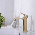 thumbnail image 2 of maxwellbathroomandki YASINU Single Handle Bathroom Vanity Sink Faucet w/ Pop up Drain Assembly Brushed Gold, 2 of 5