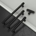thumbnail image 3 of YX 10-Piece, 3-Inch Hole Center Black Aluminum Alloy Cabinet Pulls with Screws, 3 of 7