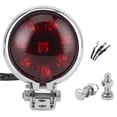 thumbnail image 2 of Taillight Motorcycle Stop LED Tail Light Brake Rear Lamp With Mounting Fixing Screw Rod Universal For 12V MotorcycleElectroplating Red Lens, 2 of 8